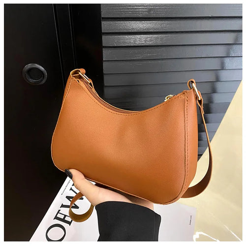 Fashionable and trendy solid-color handbag, simple and new small