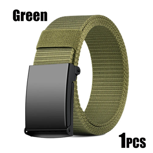 Newest Metal Buckle Tactical Belt Men's Canvas Military Belts Casual