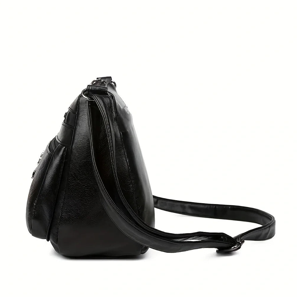 Women Crossbody Fashion Pu Leather Large Capacity Multi-Pocket Mom Bag