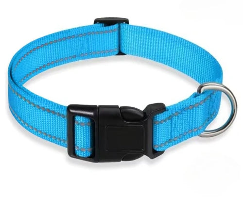 Reflective Dog Collar Strap with Adjustable Safety Nylon Pet Collar