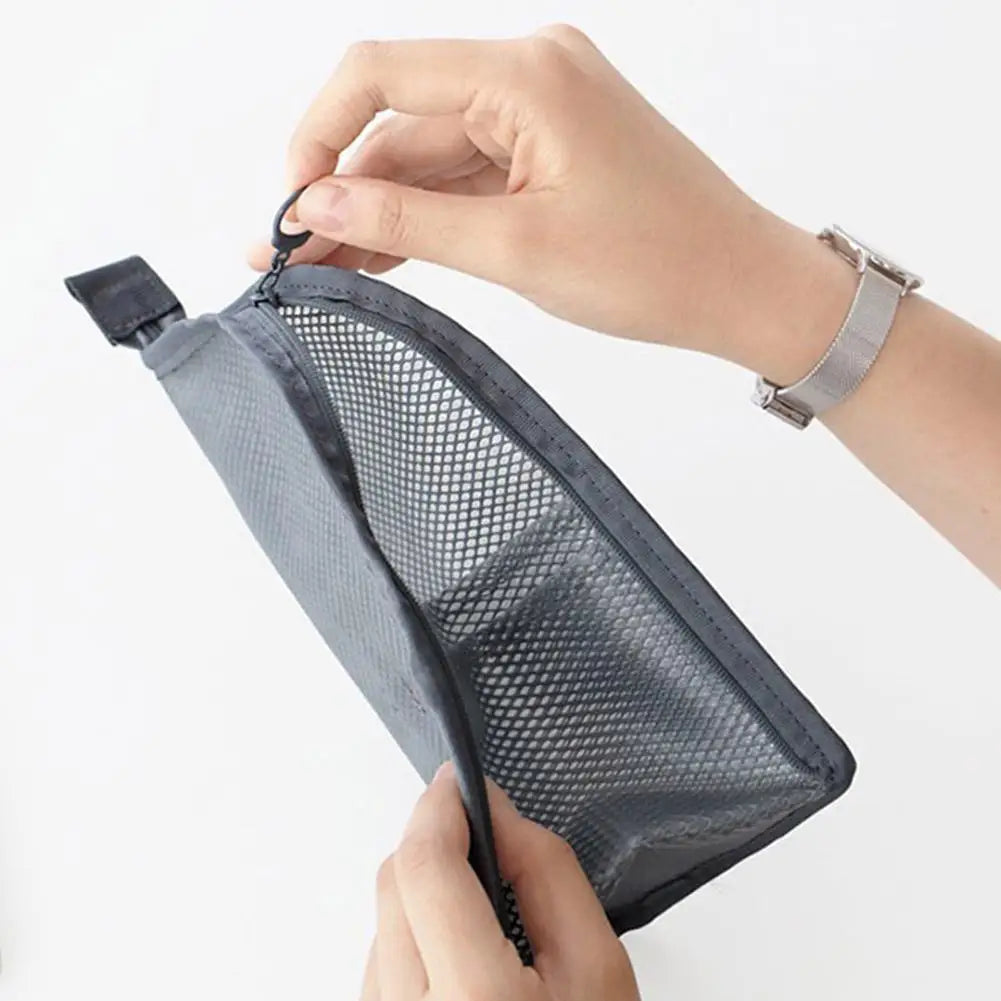 EVA Mesh Travel Toiletry Bag Stand‑up Cosmetic Organizer Bag Portable