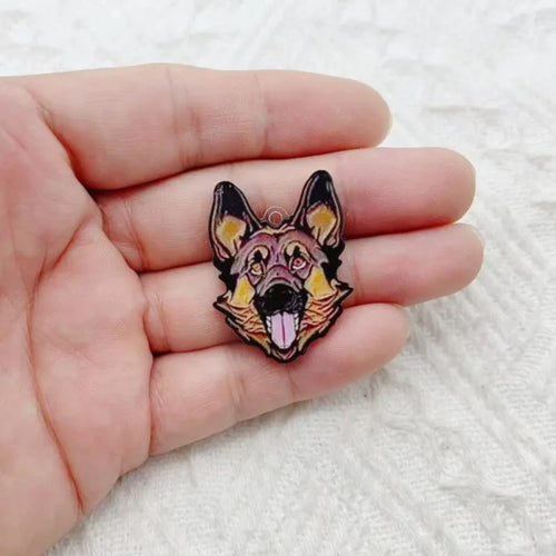10pcs Acrylic Dog Jewelry Diy Jewelry Accessories Keychain Bracelet