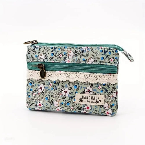 Fashion Fresh Floral Coin Bag Multifunctional Cards Holder Prints
