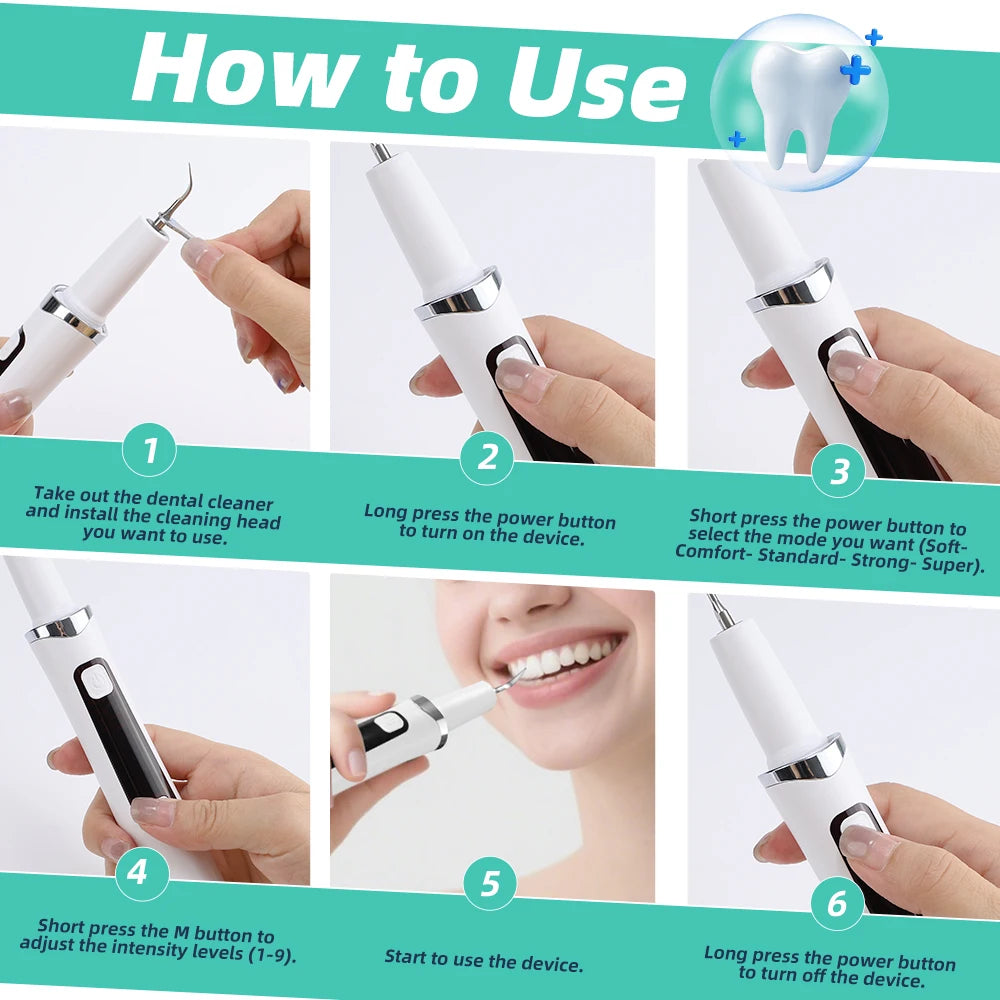 Electric Ultrasonic Dental Scaler 5 Modes Calculus Oral Tartar Remover