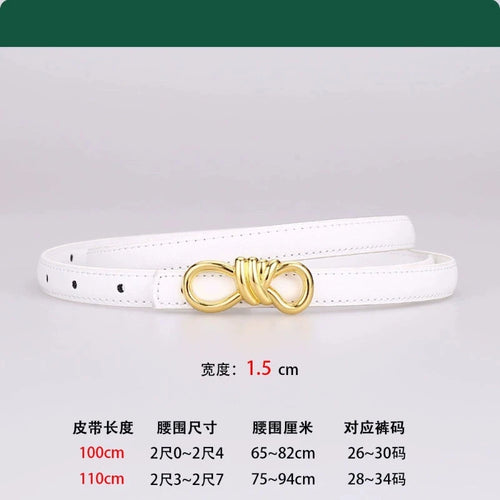 Ladies' Leather Belt with a Personalised Knot Dress and Trousers with