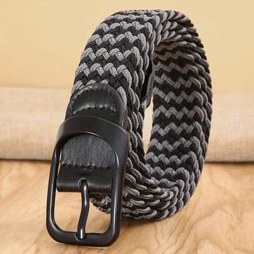 Non-hole Punch-free MEN'S AND WOMEN'S Woven Belt Elastic Stretch