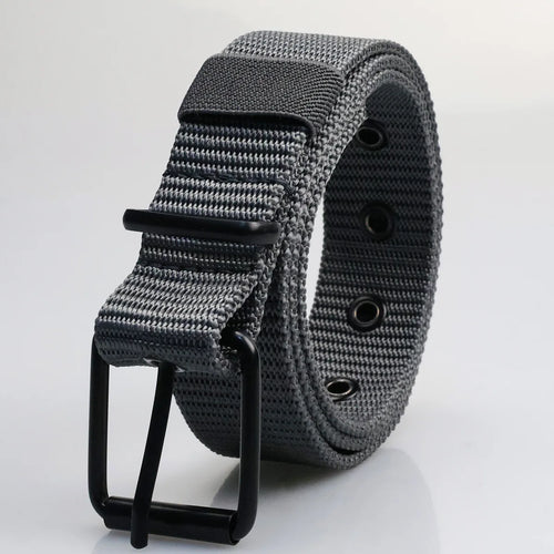 New Porous Pin Buckle Canvas Belts Men's Fashion Versatile Belt
