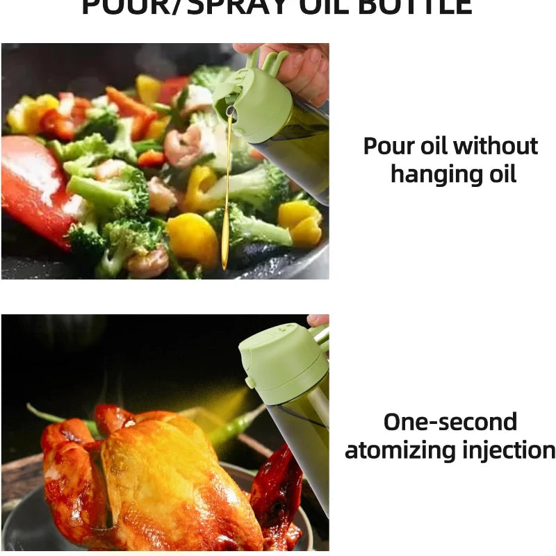 2-in-1 Cooking Oil Sprayer and Pouring Dispenser