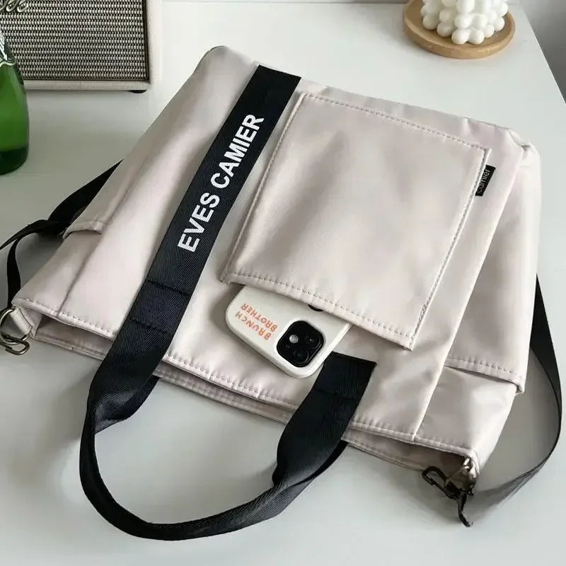 New Casual Tote Large Capacity Shoulder Bag Nylon Waterproof Canvas