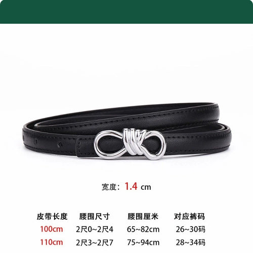 Ladies' Leather Belt with a Personalised Knot Dress and Trousers with