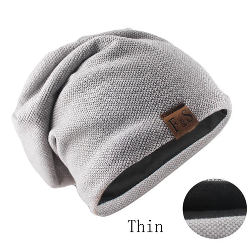 Fashion Bonnet Hat For Men And Women Autumn Knitted Solid Color
