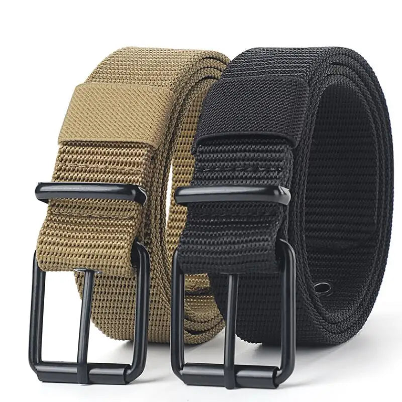 New Porous Pin Buckle Canvas Belts Men's Fashion Versatile Belt