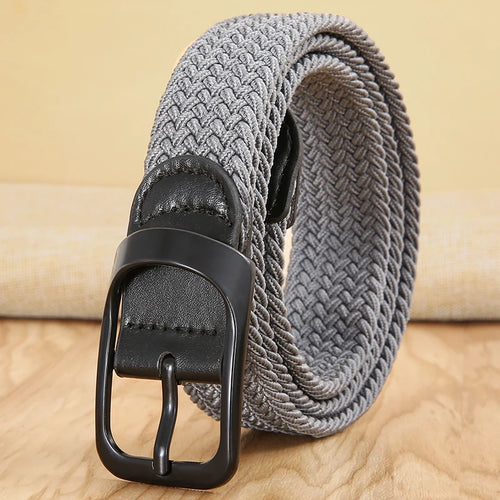 Non-hole Punch-free MEN'S AND WOMEN'S Woven Belt Elastic Stretch