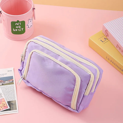 Kawaii Large Capacity Multi Layer Pencil Case Student Pencil Bag
