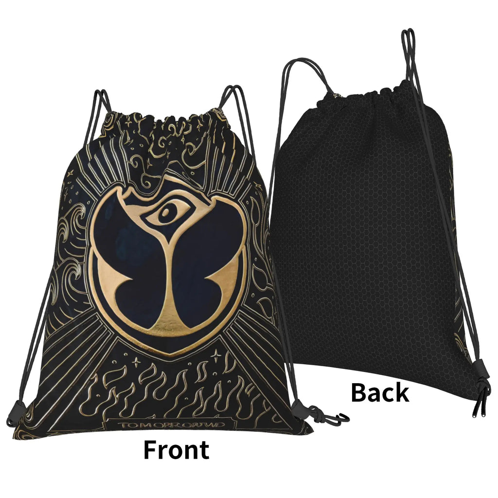 Tomorrowlands  Drawstring Backpack Sackpack Water Resistant Bags