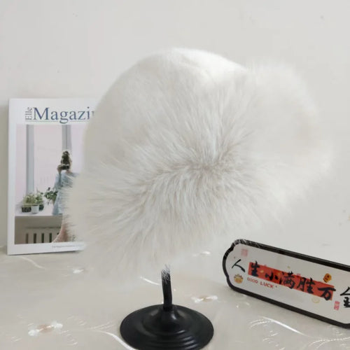 Thicken Plush Warm Fur Hat Women Warm Mongolian Hat Windproof Ear
