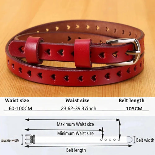 Belts for Women Genuine Leather Skiny Designer Belts Fashion Casual