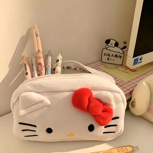 Hello Kitty Storage Bag Cartoon Pencil Case Stationery Supplies Large