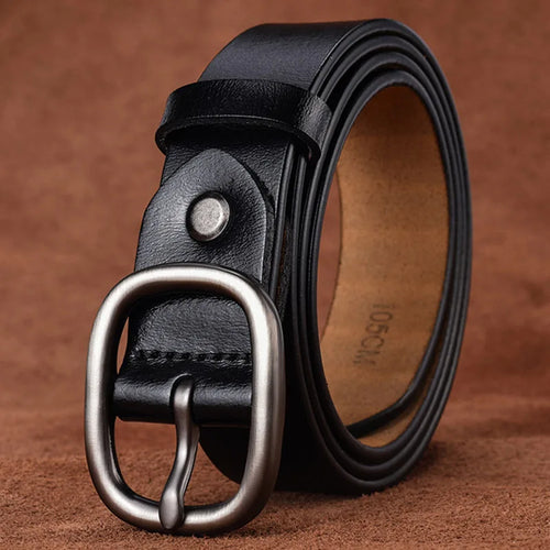 VATLTY 95cm-115cm Women's Leather Belt 2.8cm Natural Cowhide Trousers