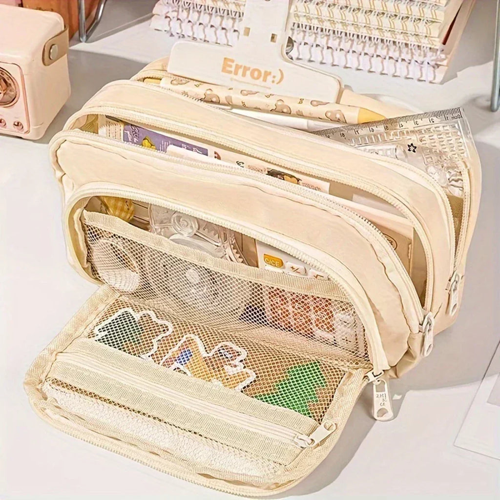 A Large-capacity Multi-layers Pencil Case Simple Multi-purpose Student
