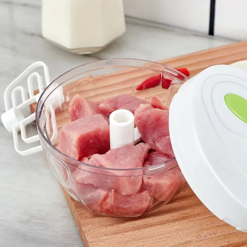Manual Pull-Cord Garlic and Vegetable Chopper