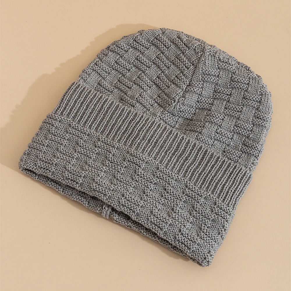 Unisex Slouchy Winter Hat Long Size Knitted Hat Casual Beanies For Men