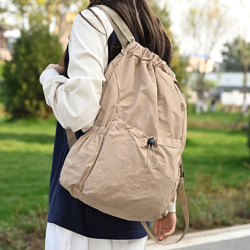 Lightweight Waterproof Drawstring Backpack — Large Capacity Gym & School Bag