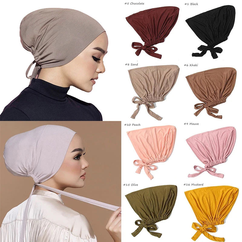 Soft Modal Turban Hat – Inner Hijab Cap & Underscarf