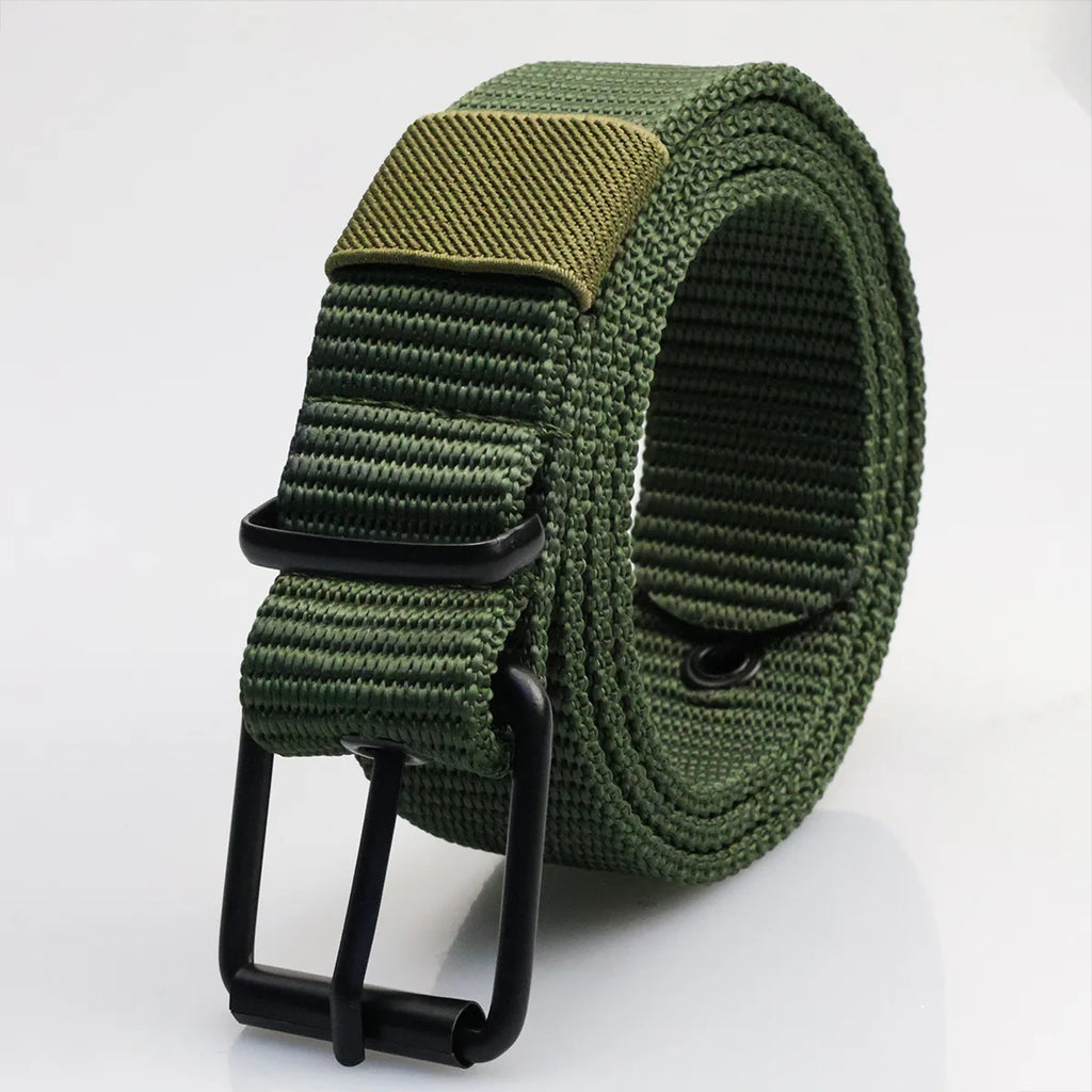 New Porous Pin Buckle Canvas Belts Men's Fashion Versatile Belt