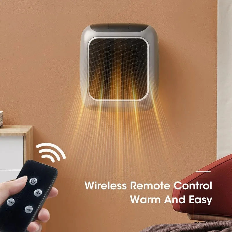 Wall Mounted Electric Heater 400W Mini Hot Air Blower Portable Small