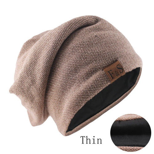 Fashion Bonnet Hat For Men And Women Autumn Knitted Solid Color