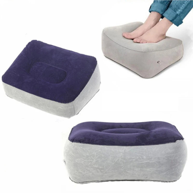 Inflatable Footrest Pillow PVC Foot Rest Air Pillow Cushion for Travel