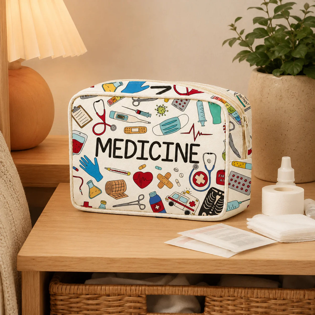 1PC Large Capacity Medicine Bag Travel Portable Medical Bag Home
