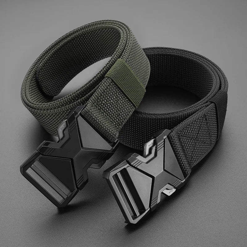 2PC Men Belt Army Outdoor Hunting Tactical Outdoor Mountaineering