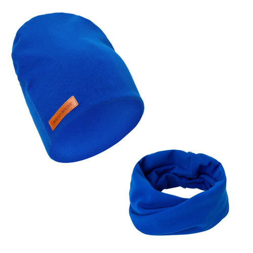 2Pcs/Lot Faux Cashmere Baby Turban Hats Scarf Set Newborn Kids Leather