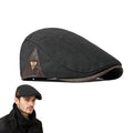 British Retro Beret Hat For Men Winter Thick Warm Woolen Newsboy Cap