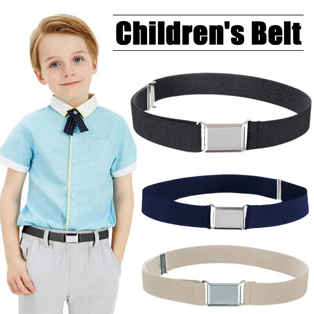 Adjustable Belt With For Kids Children Stretch Elastic Canvas