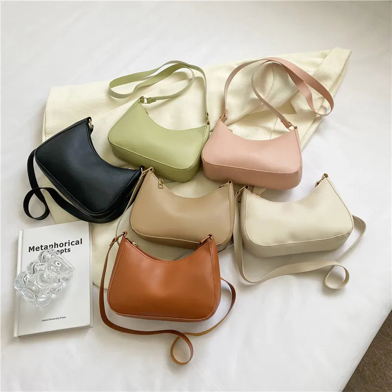 Fashionable and trendy solid-color handbag, simple and new small