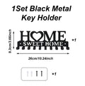 1pc Black Metal Keys Holder Wall Mount Key Holder Sweet Home Design