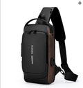 Men's Anti-Theft Chest Bag with Password Lock & USB Port Waterproof
