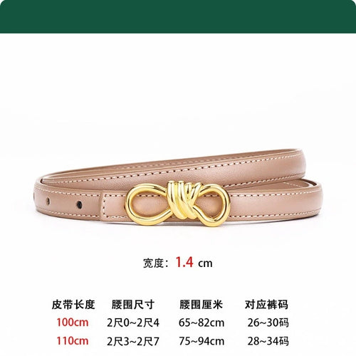Ladies' Leather Belt with a Personalised Knot Dress and Trousers with