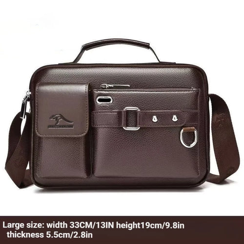 Men's Retro Messenger Bag with Waterproof Design, Large Capacity