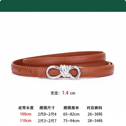 Ladies' Leather Belt with a Personalised Knot Dress and Trousers with