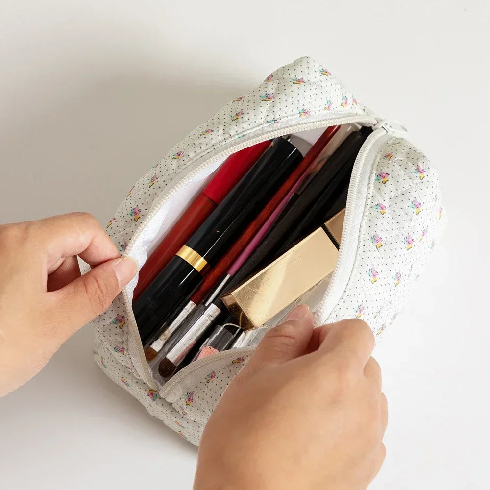 Floral Printed Lipstick Storage Makeup Bag Women's Cosmetic Bag Beauty
