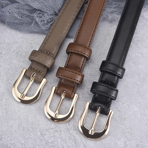 1pc Women's Belt Fashion Simple Versatile Thin Belt Authentic High