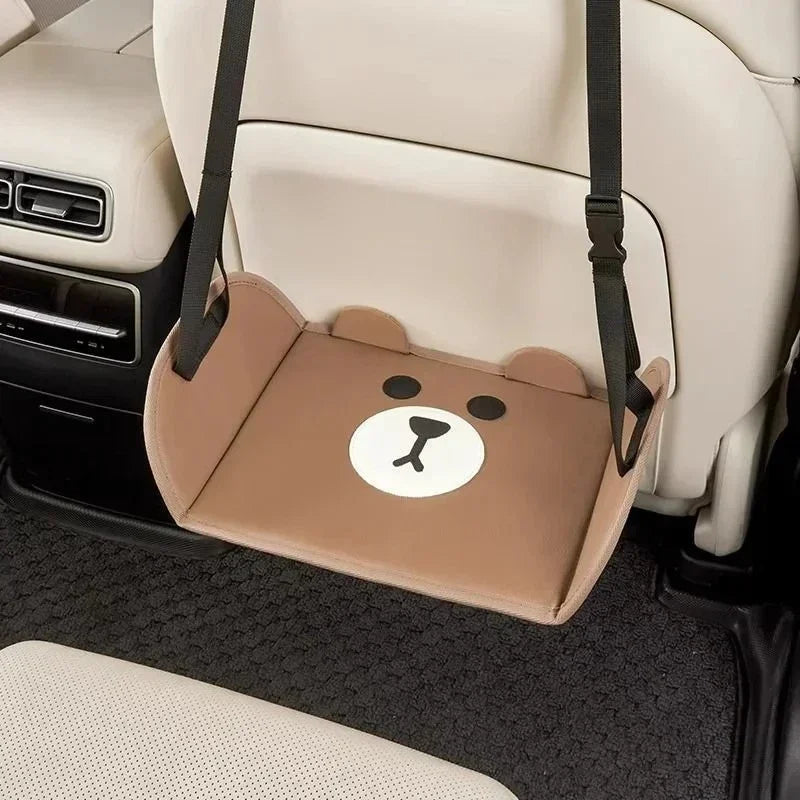 Portable Car Travel Foot Rest Mat Adjustable Backseat Suspension