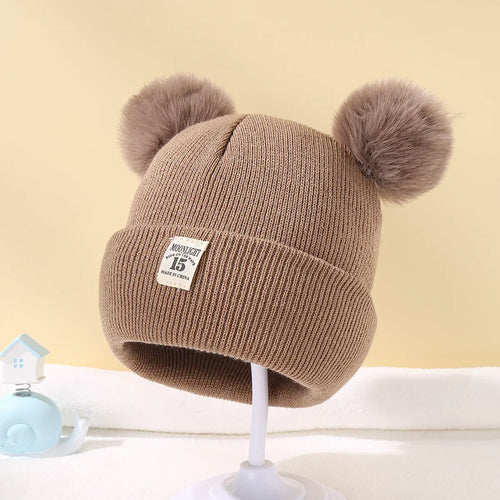 Children's Caps Baby Wool Hat Children's Thick Hats Warm Earmuff