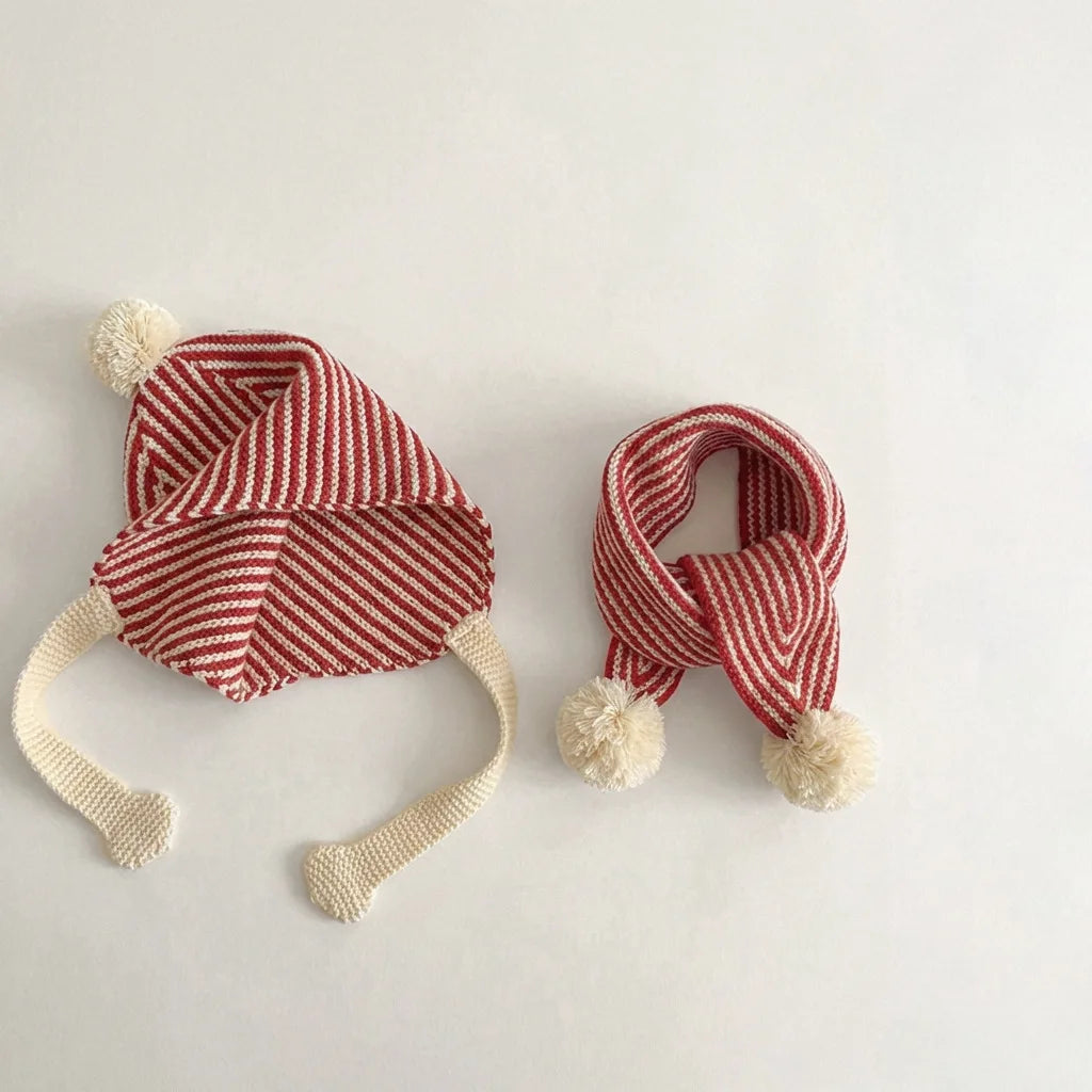 MILANCEL Children's Hat and Scarf Set 2-6T Winter Warm Kids' Scarves