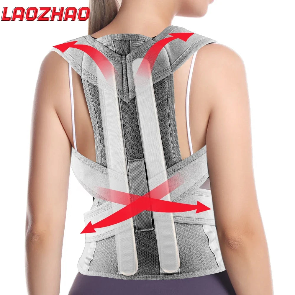 Adjustable Full Back Support Brace for Women & Men