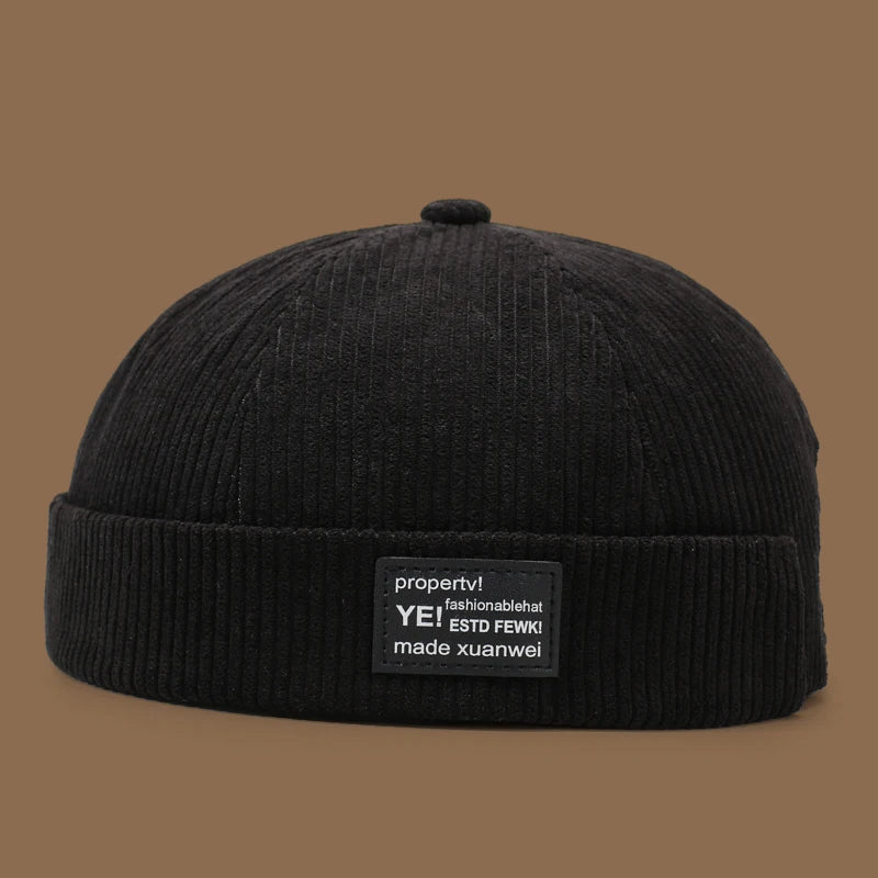 Winter and autumn Corduroy Brimless Casual Hat, Personalized Yuppies